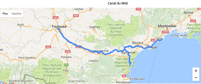 Itinerary Canal du Midi